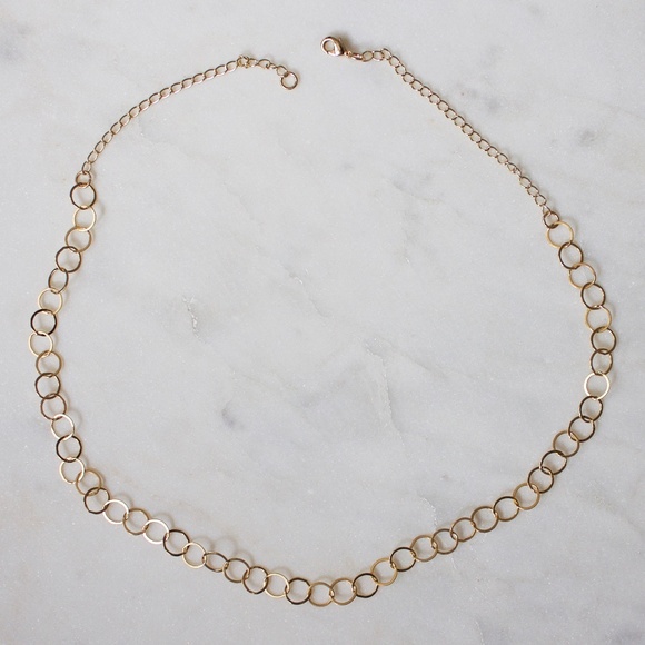 Gold Fill Circle Chain Necklace - Picture 2 of 2